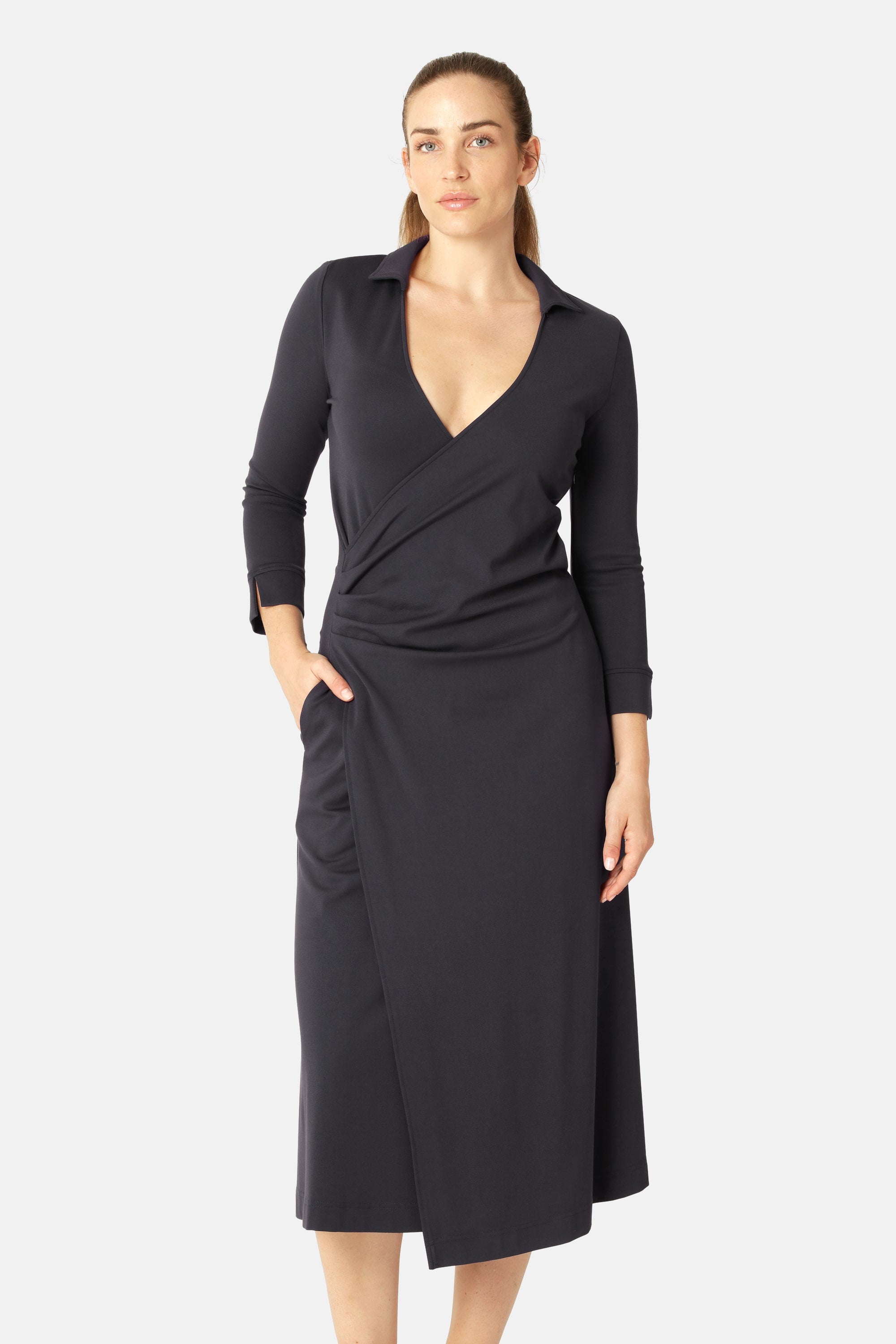 Kjole med Lange Ermer og Legg - Dark Indigo